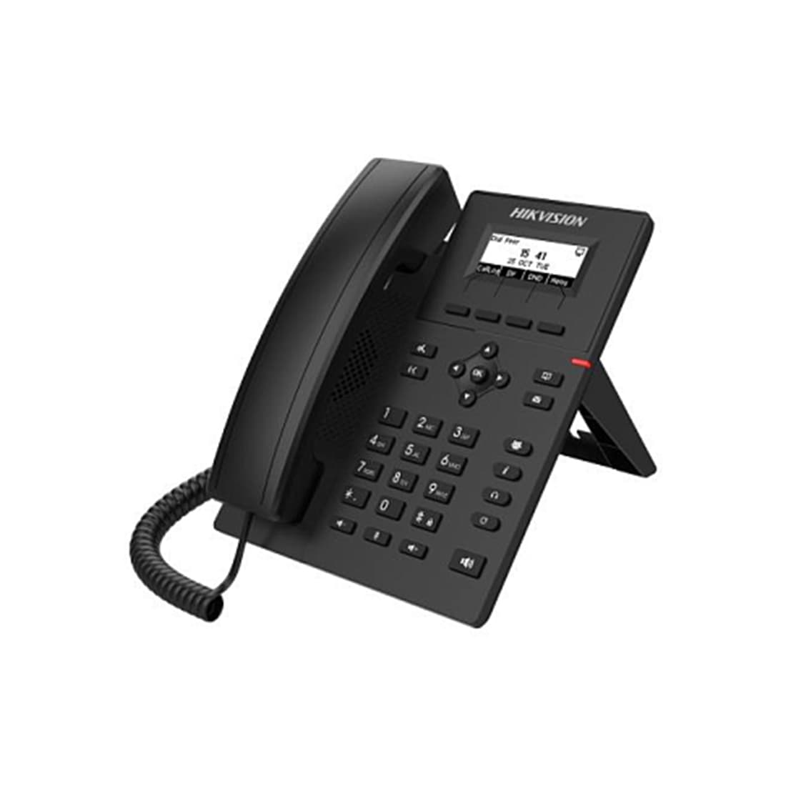 IP телефон, Hikvision, DS-KP6000-HE1, 4 SIP-линии, 33 физических ключа, два сетевых порта 10/100 Мбит/с, встроенный PoE