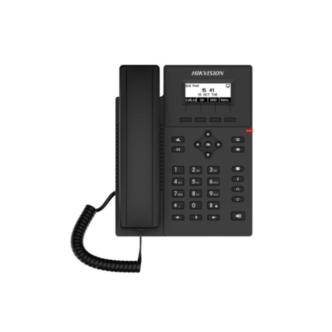 IP телефон, Hikvision, DS-KP6000-HE1, 4 SIP-линии, 33 физических ключа, два сетевых порта 10/100 Мбит/с, встроенный PoE