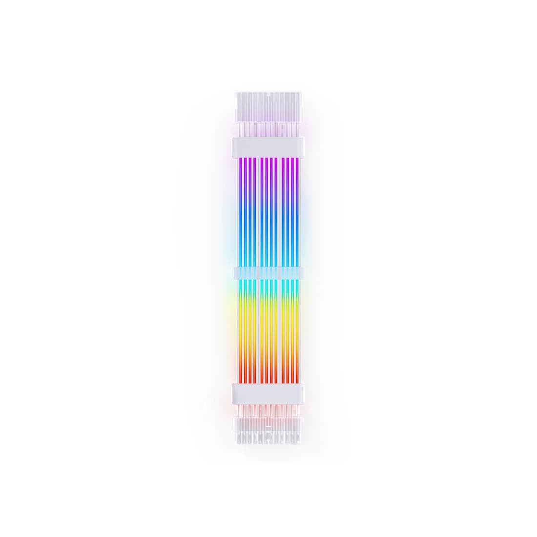 Кабель питания, Jonsbo, DY-2 (MB24PIN) RGB, 24pin ATX, Длина 285мм (кабель 240мм), Напряжение 300В, Подсветка 5V ARGB, Белый