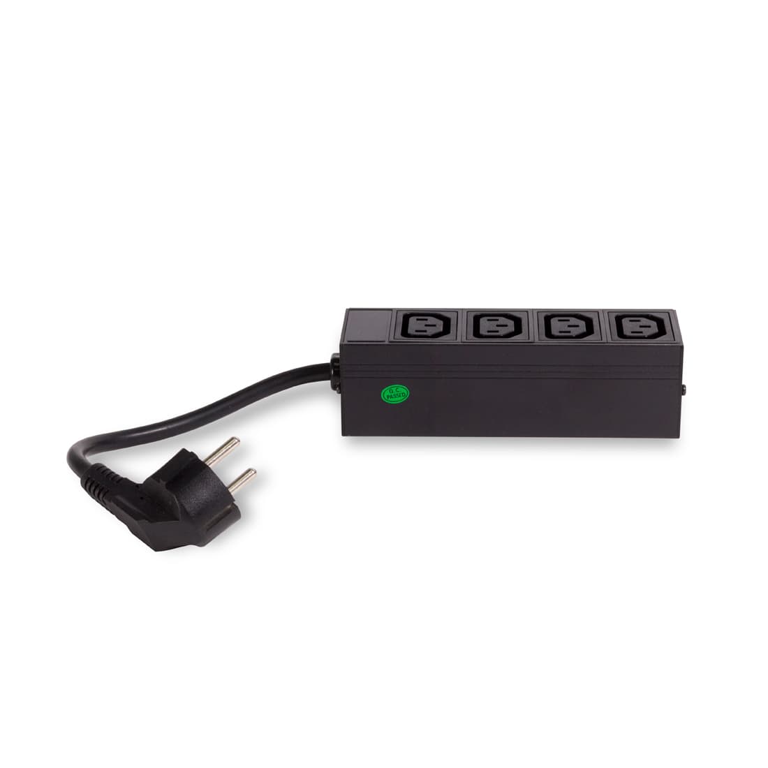 Переходник, SVC, Schuko на 4хС13 , C Schuko на 4 разъёма IEC C13, Кабель 3Gх1,5мм, Длина кабеля 20 cм, Вилка: 16А, Чёрный