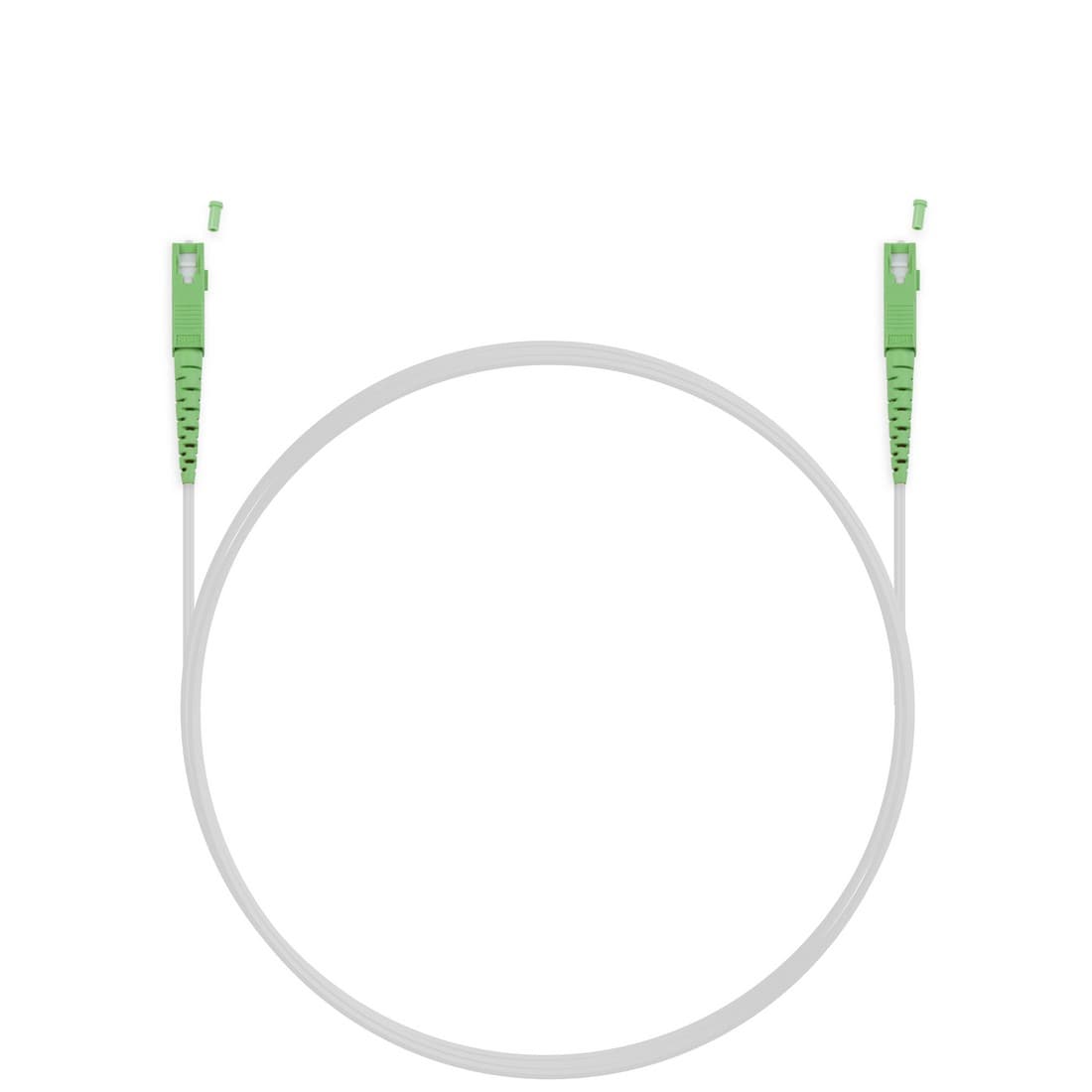 Абонентский FTTH Патч Корд,, SС/APC-SC/APC SM 1 м, Для внутр. прокладки, Белый, LSZH