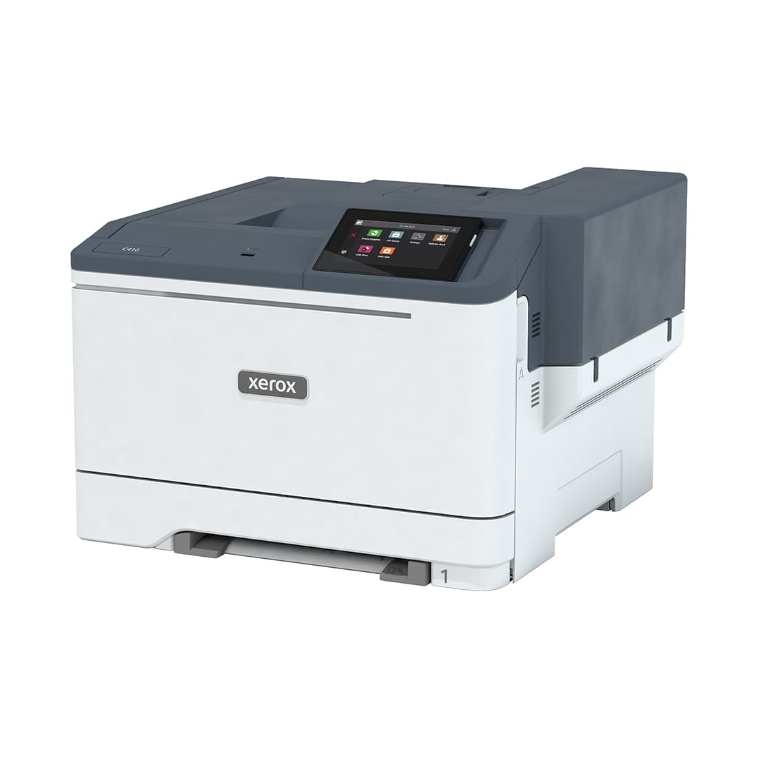 Цветной принтер, Xerox, C410DN, C410V_DN, Лазерный , А4, 40 стр./мин., Подача 251 лист, Сенсорный дисплей 4.3", 1 ГГц CPU, 1 ГБ RAM, 8 ГБ eMMC, USB 2.0, Ethernet 10/100/1000