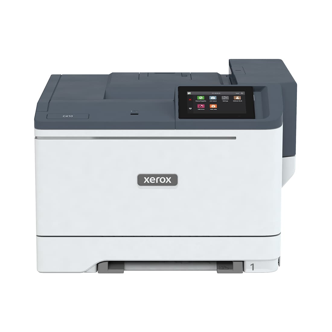 Цветной принтер, Xerox, C410DN, C410V_DN, Лазерный , А4, 40 стр./мин., Подача 251 лист, Сенсорный дисплей 4.3", 1 ГГц CPU, 1 ГБ RAM, 8 ГБ eMMC, USB 2.0, Ethernet 10/100/1000