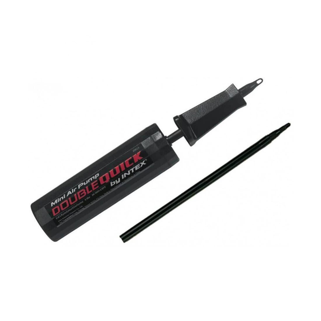 Насос ручной Double Quick Mini Hand Pump 29 см., INTEX, 69613, Пластик, Объем камеры 0.45 л., Черный, Пакет