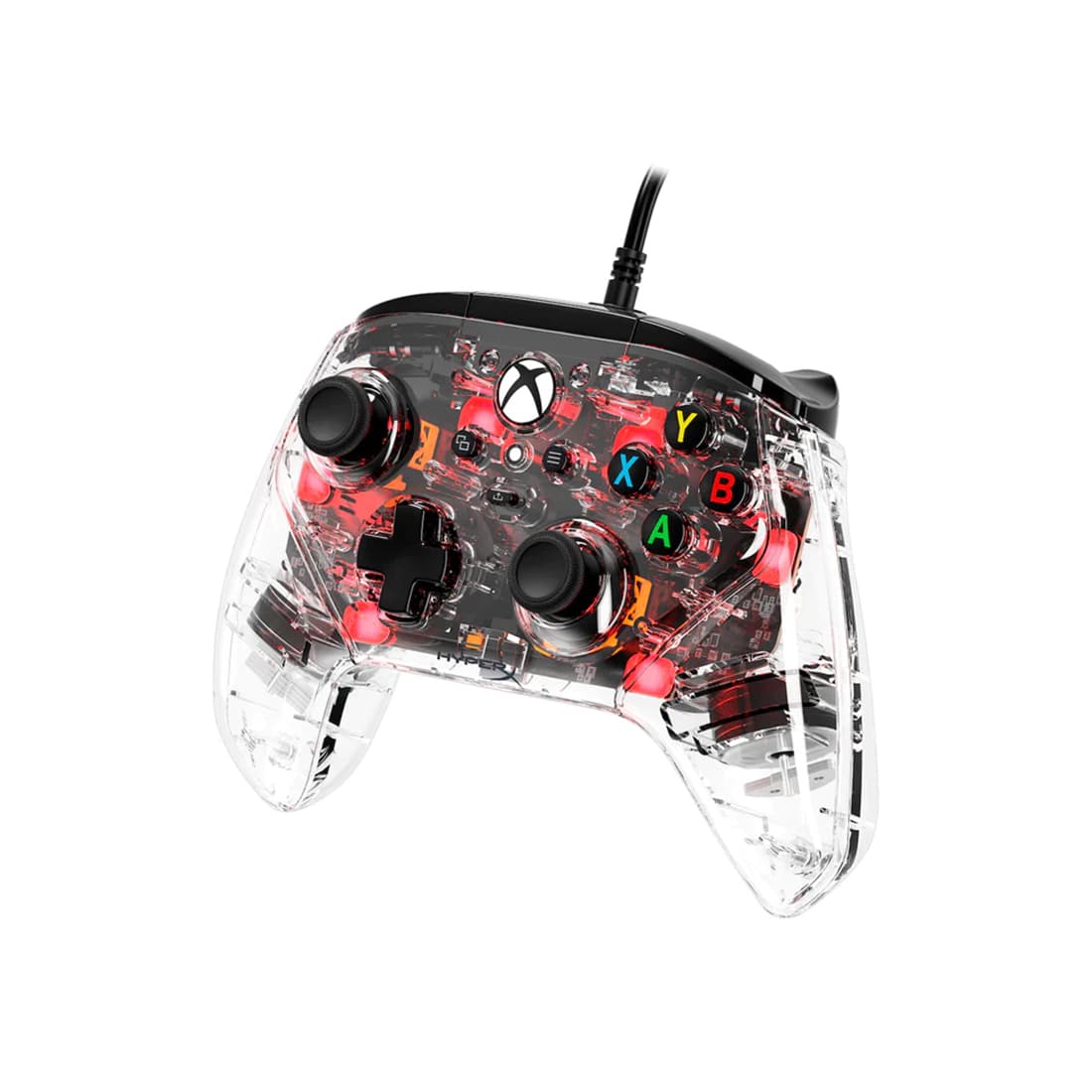 Геймпад, HyperX, Clutch Gladiate RGB, 7D6H2AA, Проводной, Официальная лицензия Xbox, Двойные вибрирующие моторчики, RGB, Прозрачный/Черный