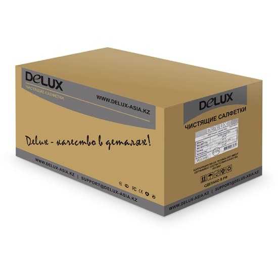 Чистящие салфетки, Delux, Screen Clean 100, Для экранов и мониторов 100 шт, Большая туба, Удаление пыли и загрязнений, Дезинфицируют поверхность ЖК экранов, Не вызывают аллергии