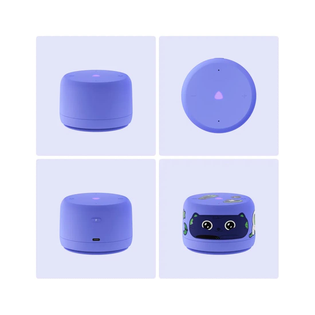 Умная колонка, Яндекс, YNDX-00028VIO, Яндекс Станция Лайт 2 с Алисой без часов, 6Вт, 2 микрофона, 120-16 000 Гц, Wi-Fi (2,4–5 ГГц), Bluetooth 5.0, Фиолетовый