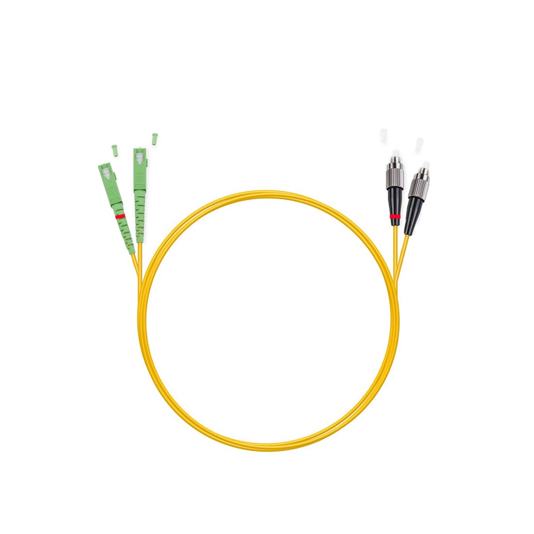 Патч корд оптоволоконный,, SC/APC-FC/UPC SM 9/125 Duplex 2.0мм 1 м, LSZH