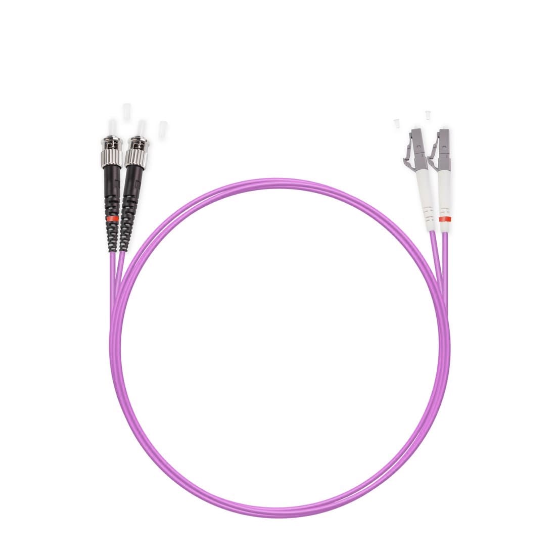 Патч корд оптоволоконный,, LC/UPC-ST/UPC MM OM3 50/125 Duplex 3.0мм 1 м, LSZH