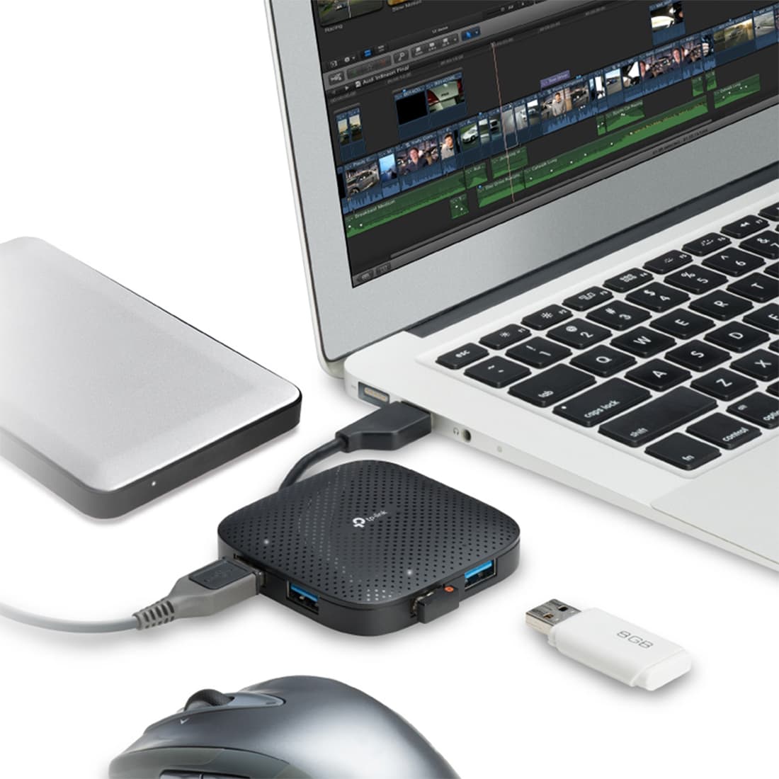 USB-концентратор, TP-Link, UH400, 4 порта USB 3.0, входной интерфейс USB 3.0 Type-A