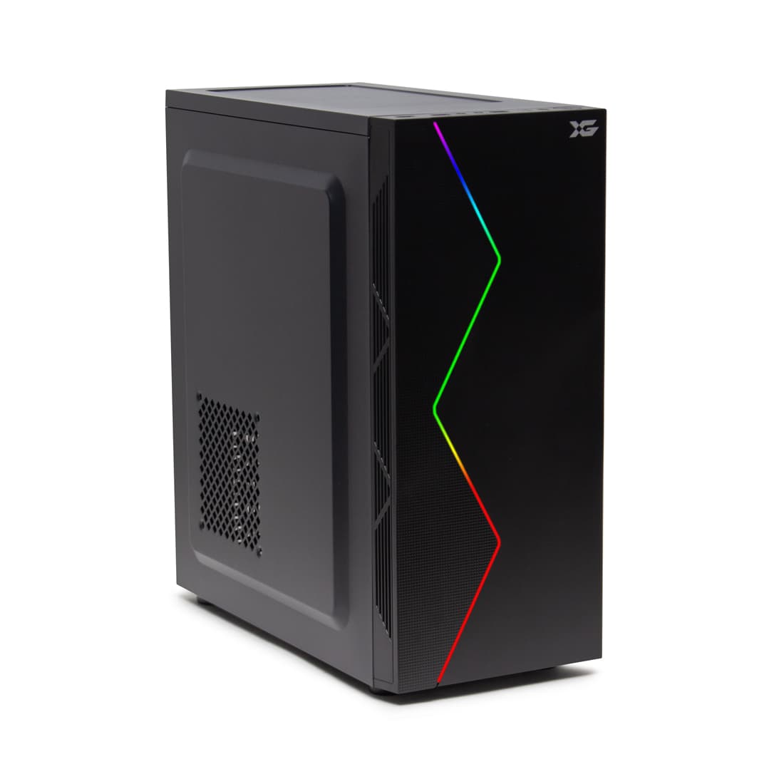 Компьютерный корпус, XG, Galaxy, ATX/Micro ATX, USB 2.0x2,HD-Audio+Mic, Высота процессорного кулера 150мм, Длина VGA до 330мм, 2*3.5"/2*2.5", Толщина 0.4мм, 340x180x410мм, RGB, Без Б/П, Черный