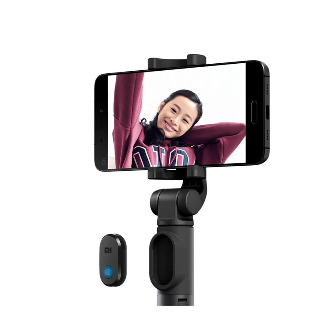 Трипод для селфи, Xiaomi, Mi Selfie Stick FBA4070US/XMZPG01YM, Пластик, Полимер, 155 гр., Bluetooth соединение, Максимальная длина 40 см., Чёрный
