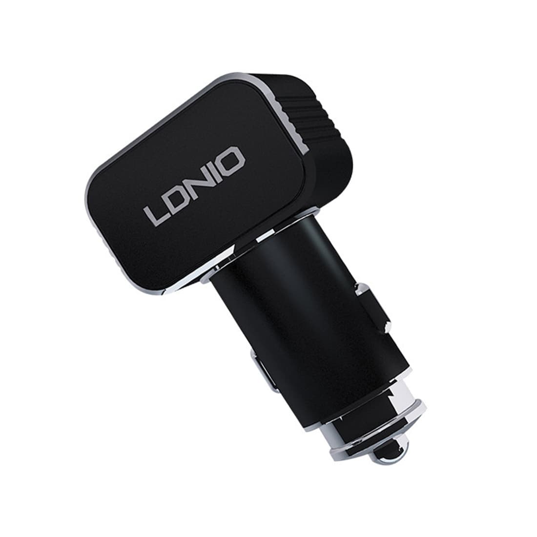 Автомобильное зарядное устройство, LDNIO, C306, 2*USB-A, 18W, 5V-3.6A Auto-Max, Кабель Type-C 1м, Чёрный
