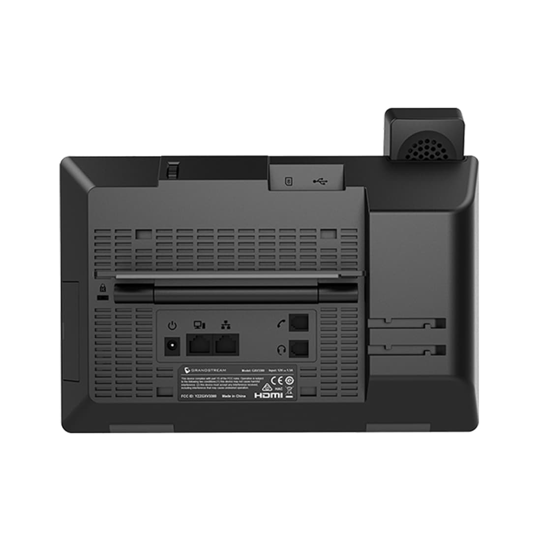 IP-видеотелефон, Grandstream, GXV3480, 16 SIP-аккаунтов, 16 линий, 2x GbE PoE, Wi-Fi, цветной сенсорный ЖК-экран 1280x800 (8.0"), камера 2 Мп, Android, блок питания 12 В / 1.5 А