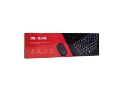 Комплект Клавиатура + Мышь, XG, XD-7700GB, Беспроводной, Оптическая мышь, Анг/Рус/Каз, Кол-во стандартных клавиш 104, Чёрный