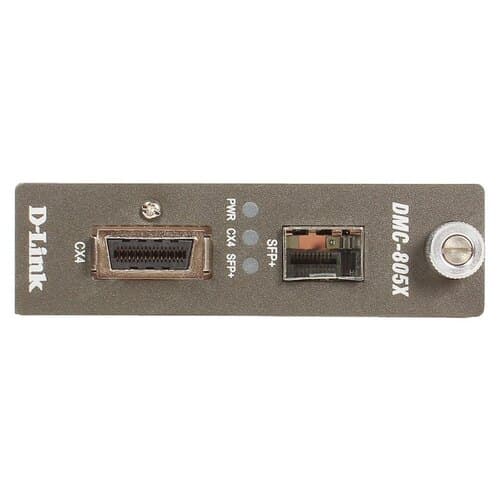 D-Link DMC-805X/A1A Медиаконвертер, 10GBase-CX4 → 10GBase-X SFP+ (1 порт CX4, 1 порт SFP+)